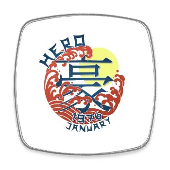 Japan Hero since January 1976 Geburtstaggeschenk - Viereckiger Kühlschrankmagnet - Weiß - Vorne
