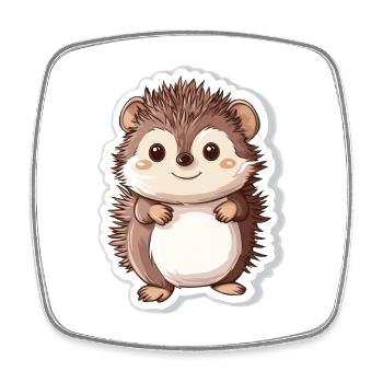 Hedgehog - Square fridge magnet - white - Front
