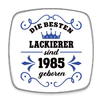 Painter Birthday Vintage 1985 Colleague Born - Square fridge magnet - white - Front