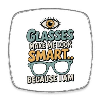 Optometrist Glasses Make Me Look Smart Eye Doctor - Viereckiger Kühlschrankmagnet - Weiß - Vorne