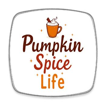 Pumpkin Spice Life Kürbis Gewürz - Viereckiger Kühlschrankmagnet - Weiß - Vorne