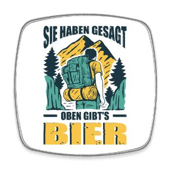 Hiking Sayings Hiker Hiking Outfits - Square fridge magnet - white - Front