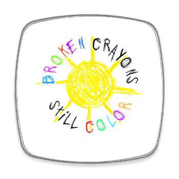 Broken Crayons Still Color Mental Health Awareness - Viereckiger Kühlschrankmagnet - Weiß - Vorne