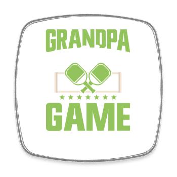 Pickleball Opa Großeltern Paddlespiel Geschenk - Viereckiger Kühlschrankmagnet - Weiß - Vorne