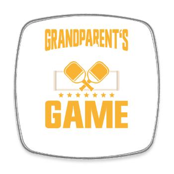 Pickleball Oma Opa Großeltern Paddlespiel Geschenk - Viereckiger Kühlschrankmagnet - Weiß - Vorne