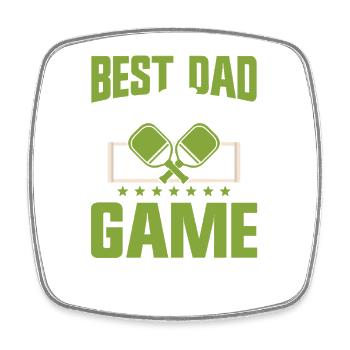 Pickleball Papa Vater Paddleball Dad - Magnet carré - blanc - Devant