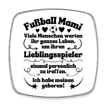 Football Le joueur préféré de maman est né - Magnet carré - blanc - Devant