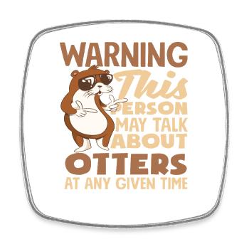 Seeotter-liebhaber-geschenk - Viereckiger Kühlschrankmagnet - Weiß - Vorne
