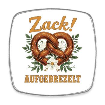 Pretzel Bavaria habillé jolie bière bavaroise - Magnet carré - blanc - Devant