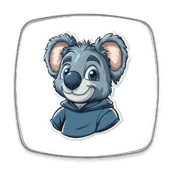 Koala - Square fridge magnet - white - Front