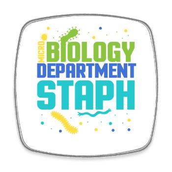 Biology Teacher Biologist Microbiology Biologist - Square fridge magnet - white - Front