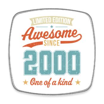 Awesome Since 2000 - Square fridge magnet - white - Front