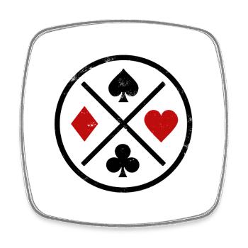 Cartes à jouer Contraste - Magnet carré - blanc - Devant