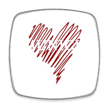 I love Munich, souvenir Munich - Square fridge magnet - white - Front