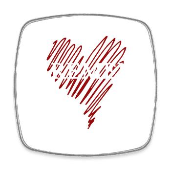 I Love Bremen, Bremen Germany - Square fridge magnet - white - Front