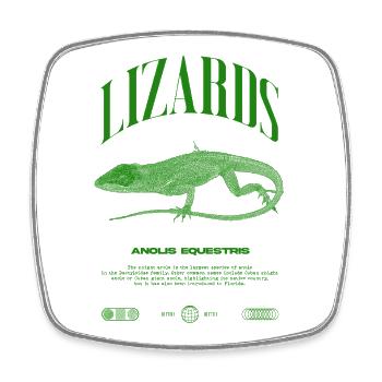 Kubanischer Ritter Anole Reptilienhalter Eidechse - Viereckiger Kühlschrankmagnet - Weiß - Vorne