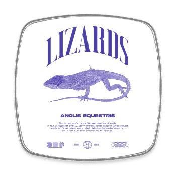Kubanischer Ritter Anole Reptilienhalter Eidechse - Viereckiger Kühlschrankmagnet - Weiß - Vorne