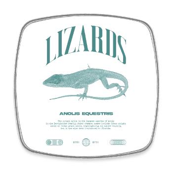 Kubanischer Ritter Anole Reptilienhalter Eidechse - Viereckiger Kühlschrankmagnet - Weiß - Vorne