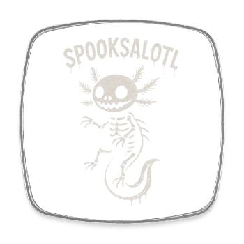 Spooksalotl Skelett Axolotl Halloween - Viereckiger Kühlschrankmagnet - Weiß - Vorne