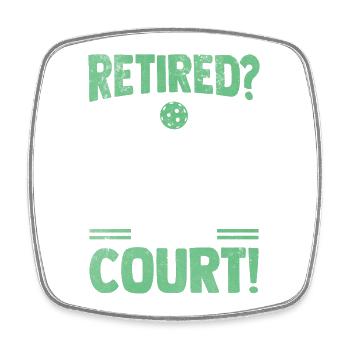 Cadeau de joueur de pickleball grand-père grand-mère à la retraite - Magnet carré - blanc - Devant