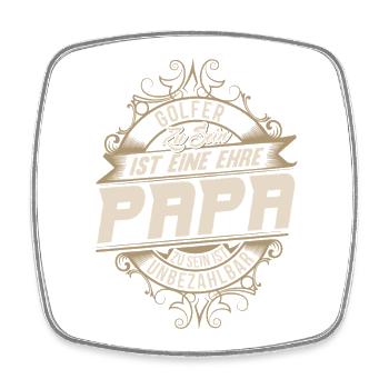 papa golfeur - Magnet carré - blanc - Devant