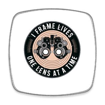 Optométriste I Frame Lives One Lentille Ophtalmologie - Magnet carré - blanc - Devant