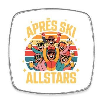 Après-ski Allstars Hut Fun Slope Party - Magnet carré - blanc - Devant