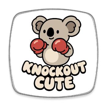 Koala Knockout Cute - Square fridge magnet - white - Front