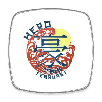 Japan Hero since February 1966 Birthday Gift - Square fridge magnet - white - Front