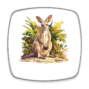 Wallabies Wallaby - Square fridge magnet - white - Front