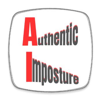 AI – Authentic Imposture – Strong Graphic Design - Square fridge magnet - white - Front