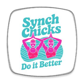 Synchronschwimmen Kunstschwimmen Wassersport - Viereckiger Kühlschrankmagnet - Weiß - Vorne