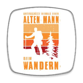 Hiking Sayings Hiker Hiking Outfits - Square fridge magnet - white - Front