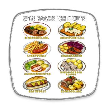 WHAT DO I COOK TODAY - Square fridge magnet - white - Front