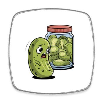 Cadeau Cuisine Drôle pour Copine Humour Cuisine - Magnet carré - blanc - Devant