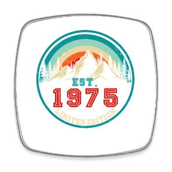 1975 Vintage Rétro Cadeau d’anniversaire - Magnet carré - blanc - Devant