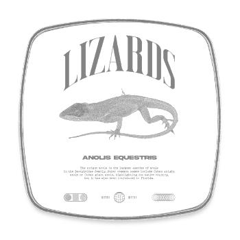 Kubanischer Ritter Anole Reptilienhalter Eidechse - Viereckiger Kühlschrankmagnet - Weiß - Vorne