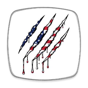 Scratch USA Flag Scratch Trace - Square fridge magnet - white - Front