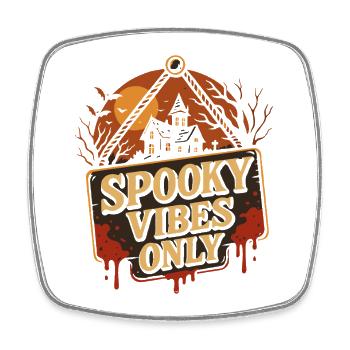 Spooky Vibes Only Halloween Party Costume - Square fridge magnet - white - Front