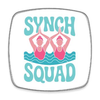 Synchronschwimmen Kunstschwimmen Wassersport - Viereckiger Kühlschrankmagnet - Weiß - Vorne