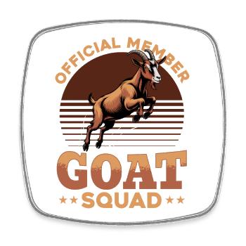 Funny Farm Animal Goat - Viereckiger Kühlschrankmagnet - Weiß - Vorne
