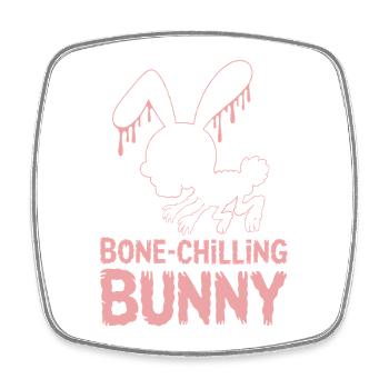 Bone-Chilling Bunny Halloween  - Viereckiger Kühlschrankmagnet - Weiß - Vorne