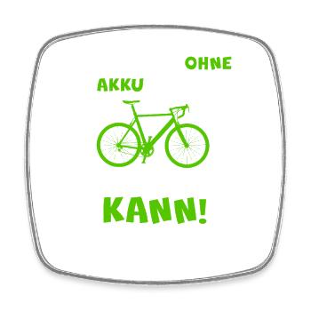 Gravel Bike Rennrad OHNE MOTOR Spruch Anti E-Bike - Viereckiger Kühlschrankmagnet - Weiß - Vorne