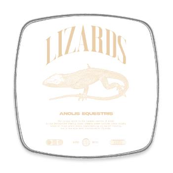 Kubanischer Ritter Anole Reptilienhalter Eidechse - Viereckiger Kühlschrankmagnet - Weiß - Vorne