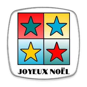 WEIHNACHTEN. FROHE WEIHNACHTEN. FROHE WEIHNACHTEN. NEUJAHRSTAG - Viereckiger Kühlschrankmagnet - Weiß - Vorne
