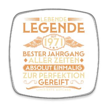 55ème Anniversaire - Légende depuis 1971 Millésime - Magnet carré - blanc - Devant