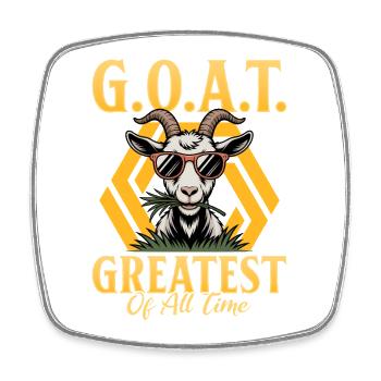 Funny Farm Animal Goat - Viereckiger Kühlschrankmagnet - Weiß - Vorne