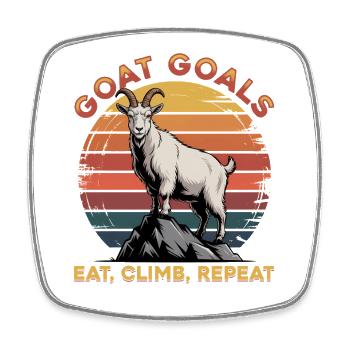Funny Farm Animal Goat - Viereckiger Kühlschrankmagnet - Weiß - Vorne