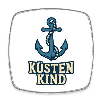 Coastal Child Anchor Motif - Square fridge magnet - white - Front