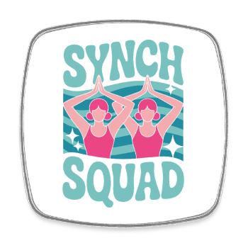 Synchronschwimmen Kunstschwimmen Wassersport - Viereckiger Kühlschrankmagnet - Weiß - Vorne